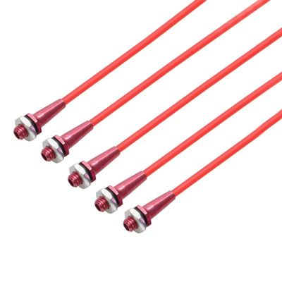 BrewJa 5PCS RC Boat Car Model Colorful Aluminum Alloy Antenna Seat Assembly Tube Sleeve with Cap+Mount Kit L320mm for DIY Accessories (Color : Red and red)