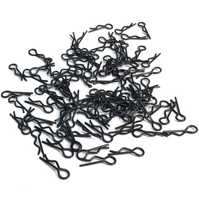 100pcs Black Universal RC Car Body Shell Pin R-Type Clips Compatible with 1/16 Scale Redcat HPI Himoto HSP ExceedRC Car Truck Buggy (for 1/16)