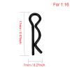 100pcs Black Universal RC Car Body Shell Pin R-Type Clips Compatible with 1/16 Scale Redcat HPI Himoto HSP ExceedRC Car Truck Buggy (for 1/16) view 3