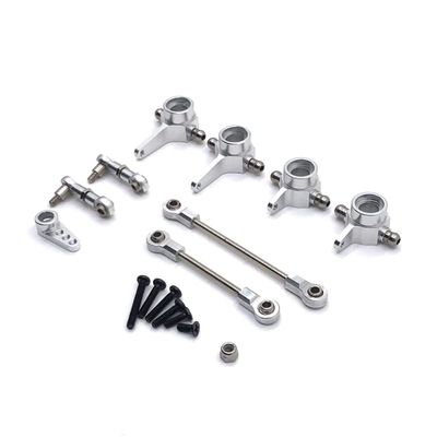 BrewJa Metal Upgrade Steering Cup Steering Link 28T Servo Arm for WLtoys 1/28 284131 K969 K979 K989 K999 P929 P939 RC Car Parts (Color : Silver)