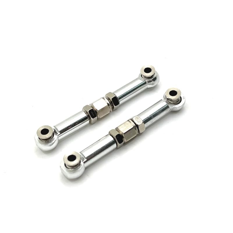 BrewJa Compatible with MJX H6 16207 16208 16209 16210 RC Car Parts Metal Upgrading and Modification, Steering Rod (Color : Silver)