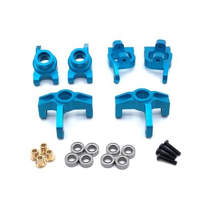 BrewJa Upgrade Steering Cup Bearing 4 Piece Set for LC Racing 1/14 WLtoys 144010 144001 144002 124017 124016 124018 124019 RC Car Parts (Color : Sky Blue)