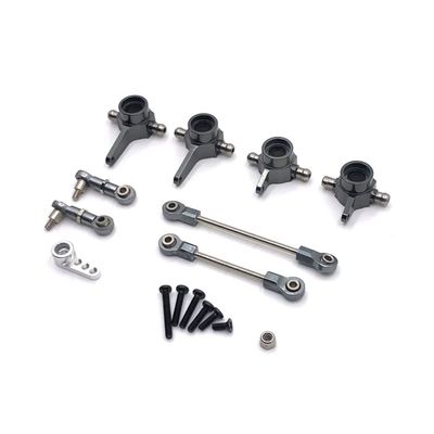 BrewJa Metal Upgrade Steering Cup Steering Link 28T Servo Arm for WLtoys 1/28 284131 K969 K979 K989 K999 P929 P939 RC Car Parts (Color : Dark Grey)