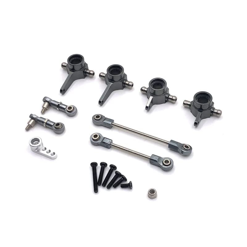 BrewJa Metal Upgrade Steering Cup Steering Link 28T Servo Arm for WLtoys 1/28 284131 K969 K979 K989 K999 P929 P939 RC Car Parts (Color : Dark Grey)