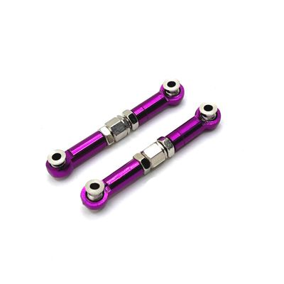 BrewJa Compatible with MJX H6 16207 16208 16209 16210 RC Car Parts Metal Upgrading and Modification, Steering Rod (Color : Purple)