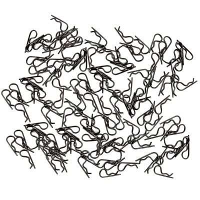 100pcs Black Universal RC Car Body Shell Pin R-Type Clips Compatible with 1/8 1/10 1/16 Scale Redcat HPI Himoto HSP ExceedRC Car Truck Buggy (for 1/10)