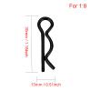 100pcs Black Universal RC Car Body Shell Pin R-Type Clips Compatible with 1/8 Scale Redcat HPI Himoto HSP ExceedRC Car Truck Buggy (for 1/8) view 3