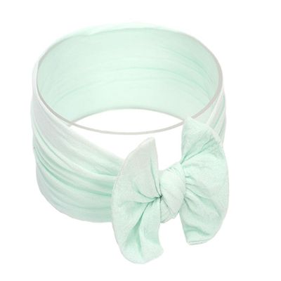 Koolgil Baby Girl's Toddler Bow Knot Headbands Soft Nylon Headband for Daily Life Birthday Party Photography (Mint Green)