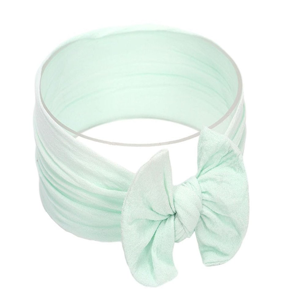 Koolgil Baby Girl's Toddler Bow Knot Headbands Soft Nylon Headband for Daily Life Birthday Party Photography (Mint Green)