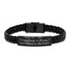 Cool Juggling Braided Leather Bracelet, If Juggling is, Gifts For Friends, Present From Friends, Engraved Bracelet For Juggling, Juggling love gifts, Juggling lovers gifts, Juggling for love gifts, view 1