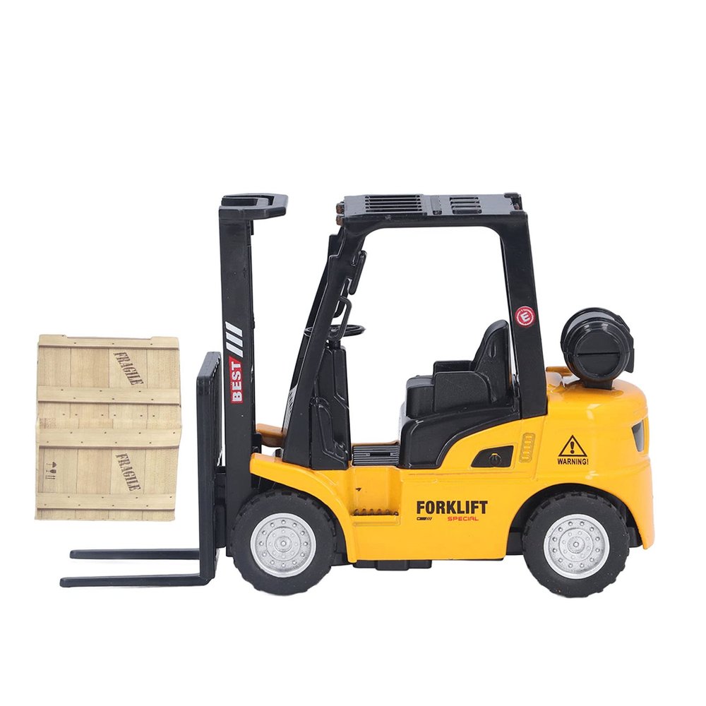 Airshi Forklift Toy, Forklift Model Drop Resistant Heavy Duty Authentic Pull Back Function for Play