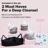 I DEW CARE Meet Bubble Kitty Headband & Bubble Maker Duo - Black Cat Headband and Cat-ppuccino Bubble Foam Maker | Facial Cleansing Duo, Bubble Foam Maker, Gift sets for women view 3