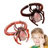 Vansza Halloween Cartoon Quirky Exaggerated Acrylic Ring Cute Pumpkin Spooky Hand Jewelry for Man,Girls,Boy,Young People Gift (A:1 of set) view 3