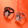 Vansza Halloween Cartoon Quirky Exaggerated Acrylic Ring Cute Pumpkin Spooky Hand Jewelry for Man,Girls,Boy,Young People Gift (A:1 of set) view 4