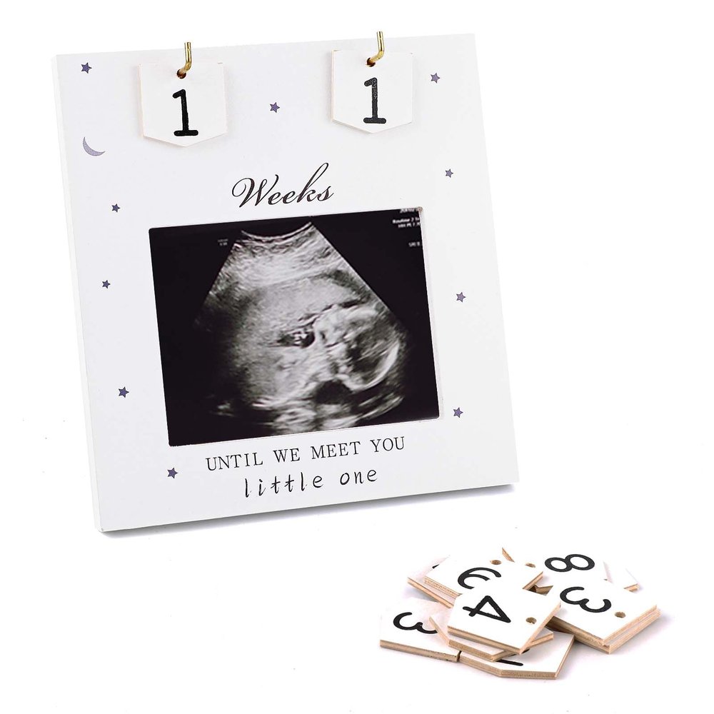 Sonogram Picture Frame, Baby Sonogram Photo Frame Ultrasound Picture Frame Countdown Weeks Pregnancy Announcement Picture Frames Meet Your Baby Decor