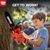 TOY Life Toy Chainsaw Kids Tool Set with Gloves Toddler Pretend Play Construction Tool Electric Chainsaw Play Set Outdoor Toy for Kids Halloween Costume for Boys Ages 3 4 5 6 7 8 view 2