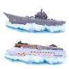 Crelloci 2PCS Aircraft Carrier Toy Cruise Ship with Lights and Sounds, Model Aircraft Carrier Navy Ship, Nautical Decorations Ocean Theme Party Supplies for Boys Gift Age 3-8 Collection view 1