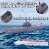 Crelloci 2PCS Aircraft Carrier Toy Cruise Ship with Lights and Sounds, Model Aircraft Carrier Navy Ship, Nautical Decorations Ocean Theme Party Supplies for Boys Gift Age 3-8 Collection view 2
