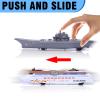 Crelloci 2PCS Aircraft Carrier Toy Cruise Ship with Lights and Sounds, Model Aircraft Carrier Navy Ship, Nautical Decorations Ocean Theme Party Supplies for Boys Gift Age 3-8 Collection view 3
