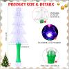 Syhood 6 Pcs Christmas Tree Light Up Wand Christmas LED Wands with Batteries Flashing Glow Wands Light Up Toy for Xmas Show Party Gift Stocking Stuffer Winter Party Decoration view 2