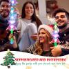Syhood 6 Pcs Christmas Tree Light Up Wand Christmas LED Wands with Batteries Flashing Glow Wands Light Up Toy for Xmas Show Party Gift Stocking Stuffer Winter Party Decoration view 3