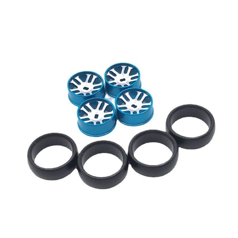 BrewJa Metal Upgrade 25mm Drift Wheels Compatible with WLtoys 1/28 284131 k969 k979 K989 k999 p929 p939 iw04m MINI-Q Mimi-Z RC Car Parts (Color : Sky Blue)