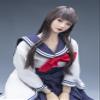 Fremego 1/6 Scale Female Head Sculpt,Beauty Girl Planted Hair Head Carving for 12inch Female PH TBL JO Action Figure Body Collection (C) view 2
