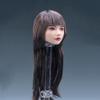 Fremego 1/6 Scale Female Head Sculpt,Beauty Girl Planted Hair Head Carving for 12inch Female PH TBL JO Action Figure Body Collection (C) view 4