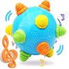 VANLINNY NEW Bumble Ball for Babies,Crawling Sensory Toys for Toddlers,Baby Music Shake Preschool,Dancing Interactive Sounds Infants Toy,Bouncing Learning Ball,Ideal Gift for Boys Girls(Blue) view 1
