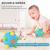 VANLINNY NEW Bumble Ball for Babies,Crawling Sensory Toys for Toddlers,Baby Music Shake Preschool,Dancing Interactive Sounds Infants Toy,Bouncing Learning Ball,Ideal Gift for Boys Girls(Blue) view 3