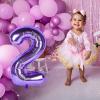 10 Number Balloon Purple 40 inch Big Foil Mylar 10th Balloons for 10 Year Old Boy Girl Birthday Party Decorations Wedding Anniversary Events Supplies view 4