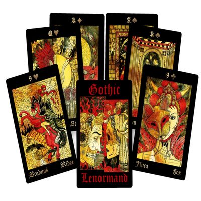 Gothic Lenormand Cards. Madame Lenormand Oracle. Lenormand Fortune Telling and Divination Cards