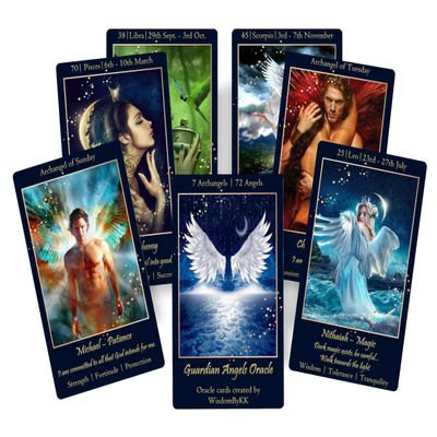 Guardian Angel Oracle Cards Deck. Archangel Oracle. Angel Affirmation Cards. Fortune Telling and Divination Cards.
