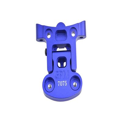 GPM Upgrades Aluminum 7075 Rear Fender Mount Set for 1/4 Promoto MX RC Car (Blue)