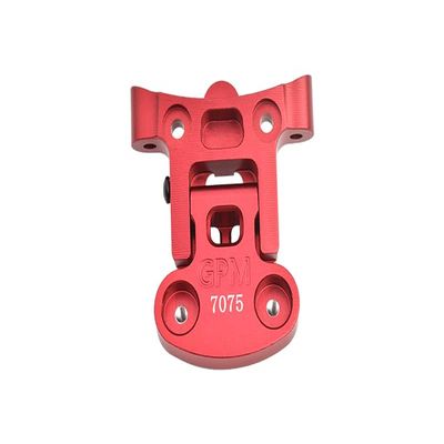 GPM Upgrades Aluminum 7075 Rear Fender Mount Set for 1/4 Promoto MX RC Car (Red)