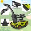 INFANS 3 in 1 Ride on Push Car, Licensed Lamborghini Baby Stroller Sliding Walking Car with Push Handle, Music, USB, Headlight, Under Seat Storage, Kids Foot-to-Floor Toy for 18-60 Months (Green) view 3