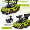 INFANS 3 in 1 Ride on Push Car, Licensed Lamborghini Baby Stroller Sliding Walking Car with Push Handle, Music, USB, Headlight, Under Seat Storage, Kids Foot-to-Floor Toy for 18-60 Months (Green) view 4