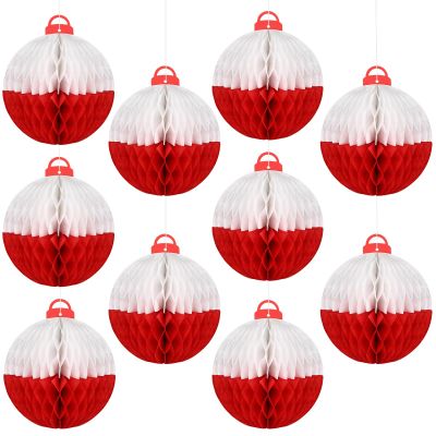10PCS Gone Fishing Honeycomb Ball Decorations Centerpieces for Tables Bobber Paper Hanging Ceiling Sign Fishermen Themed Party Supplies for Fishing Theme Party Birthday Baby Shower Party Favor
