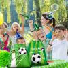 Talltalk 48 Pcs Soccer Party Favors Gifts Sets Soccer Team Gifts Include 16 Sets Drawstring Backpack Goodie Bags Stuffers Candy Snack Bags Wristband Keychains for Sports Birthday Party Supplies Decor view 4