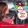 Lusso Gear Baby Car Mirror (2 Pack) - Secure Headrest Mount for Rear-Facing Seat Mirror - Shatter-Resistant Glass for Clear Infant View - Newborn Car Seat Accessory & Baby Essentials - Large, Black view 2
