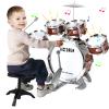 Kids Drum Set for Toddlers 1-3 3-5 - Musical Instruments Toys Drum Kit 9 Pcs with Stool, Birthday Musical Toys for Toddlers 3 4 5 Year Old Boys Girls view 1