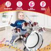 Kids Drum Set for Toddlers 1-3 3-5 - Musical Instruments Toys Drum Kit 9 Pcs with Stool, Birthday Musical Toys for Toddlers 3 4 5 Year Old Boys Girls view 2