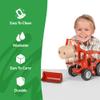 Big Country Toys Red Tractor & Implements, 1:20 Scale, Toy Tractor with Hay Bale and Bucket Attachment, Working Doors, Red, Ages 3 and Up view 2