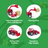 Big Country Toys Red Tractor & Implements, 1:20 Scale, Toy Tractor with Hay Bale and Bucket Attachment, Working Doors, Red, Ages 3 and Up view 3