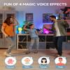 Karaoke Machine for Kids and Adults, Mini Portable Bluetooth Speaker with 2 Wireless Microphones, Led Lights for TV, Kids Gifts for Girls Boys Family Party Birthday (Blue) view 4