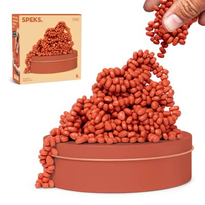Speks Crags Ferrite Putty | 1000+ Ferrite Stones in a Tin | Fidget Toy for Adults & Teens 14+ | Desk Toy for Office or Stress Relief Present | Matte Coral, Large