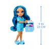 Rainbow High Jr High PJ Party - Skyler, Blue 9" Posable Fashion Doll with Soft Onesie, Slippers, Fun Play Accessories, Great Toy Gift for Girls Kids Ages 4-12 Years view 3