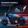Aosom Kids Motorcycle with Training Wheels, 6V Ride-on Toy for Toddler Ages 18-48 Months, Battery-Operated Motorbike for Kids with Single-Button Start, Headlight, Blue view 4
