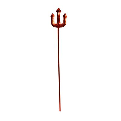 Treasure Gurus Sequin Red Devil Pitchfork Wand Cosplay Staff Halloween Party Costume Accessory