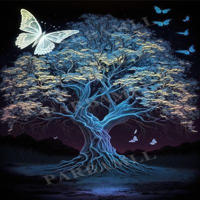 1000 Piece Adult Puzzle, Butterfly Tree of Wisdom, Puzzle Educational Gift, Room Decor Wall Decor Exercise Willpower Birthday Gifts
